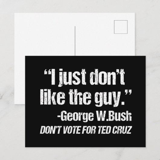 Ik hou gewoon niet van de man - grappige anti Ted Briefkaart (Voorkant / Achterkant)