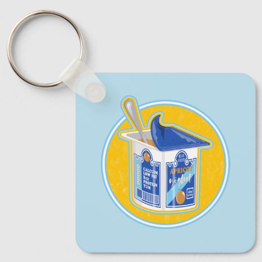 Ik hou gewoon van abrikozenyoghurt sleutelhanger (Voorkant)