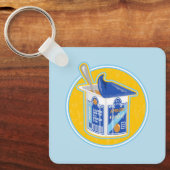 Ik hou gewoon van abrikozenyoghurt sleutelhanger (Voorkant)
