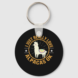 Ik hou gewoon van Alpacas Love Alpaca Sleutelhanger