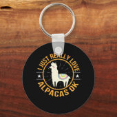 Ik hou gewoon van Alpacas Love Alpaca Sleutelhanger (Voorkant)