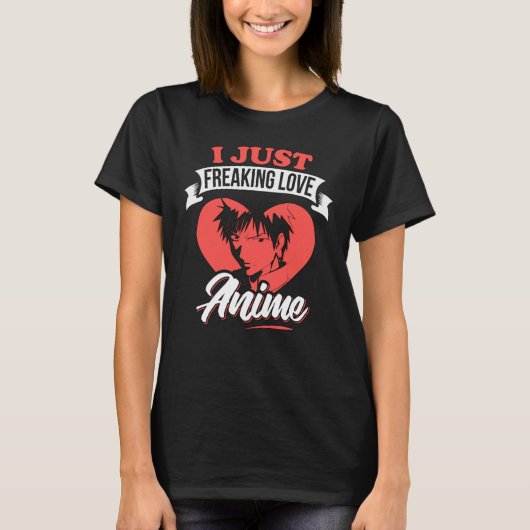 Ik hou gewoon van Anime Quote | Leuke Design T-shirt (Voorkant)