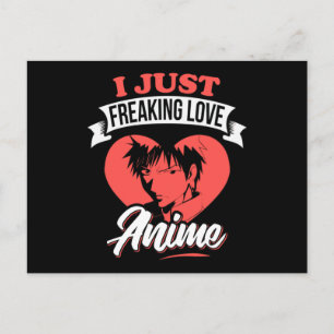 Ik hou gewoon van Anime Quote   Lief ontwerp Briefkaart