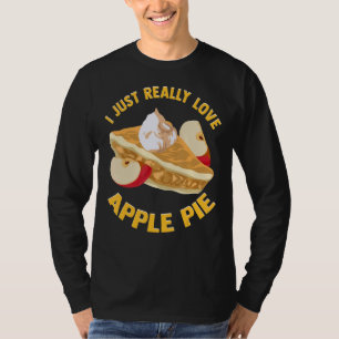 Ik hou gewoon van Apple Pie Bakery Baking Food T-shirt