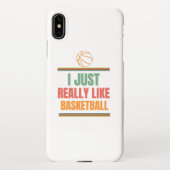 ik hou gewoon van basketbal iPhone hoesje (Achterkant)