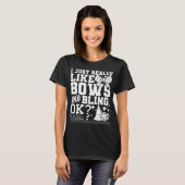 Ik hou gewoon van bogen en Bling cheerleader Chee T-shirt (Voorkant volledig)