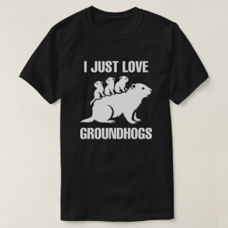 Ik hou gewoon van bosmarmotten t-shirt