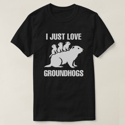 Ik hou gewoon van bosmarmotten t-shirt (Design voorkant)