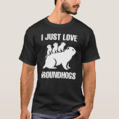 Ik hou gewoon van bosmarmotten t-shirt (Voorkant)