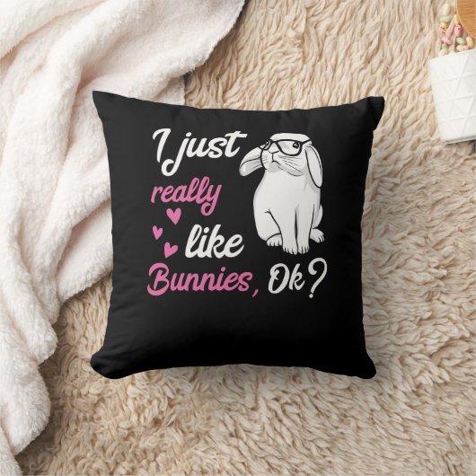 Ik hou gewoon van Bunnies Cute Rabbit Kussen (Deken)