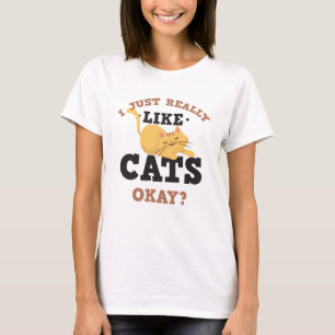 Ik hou gewoon van Cats Funny Quote T-shirt
