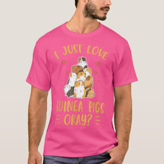 Ik hou gewoon van cavia's...goed design voor een G T-shirt