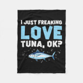 Ik hou gewoon van de grappige tonijnliefhebber Gev Fleece Deken (Voorkant)