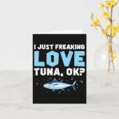 Ik hou gewoon van de grappige tonijnliefhebber Gev Kaart (Gele Bloem)