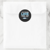 Ik hou gewoon van de grappige tonijnliefhebber Gev Ronde Sticker (Tas)