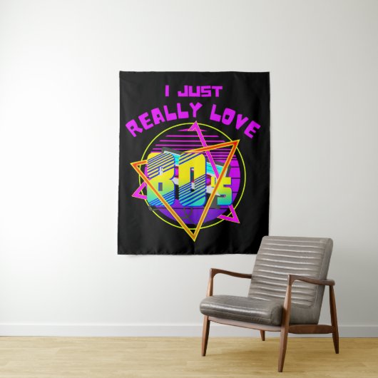 IK HOU GEWOON VAN DE JAREN 80 WANDKLEED (In situ)