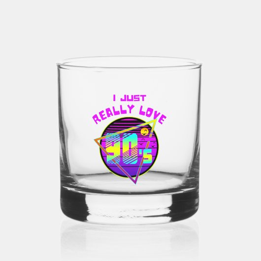 IK HOU GEWOON VAN DE JAREN 90 WHISKY GLAS (Voorkant)