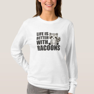 Ik hou gewoon van de racoons Cute Raccoon T-shirt