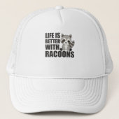 Ik hou gewoon van de racoons Cute Raccoon Trucker Pet (Voorkant)
