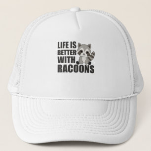 Ik hou gewoon van de racoons Cute Raccoon Trucker Pet