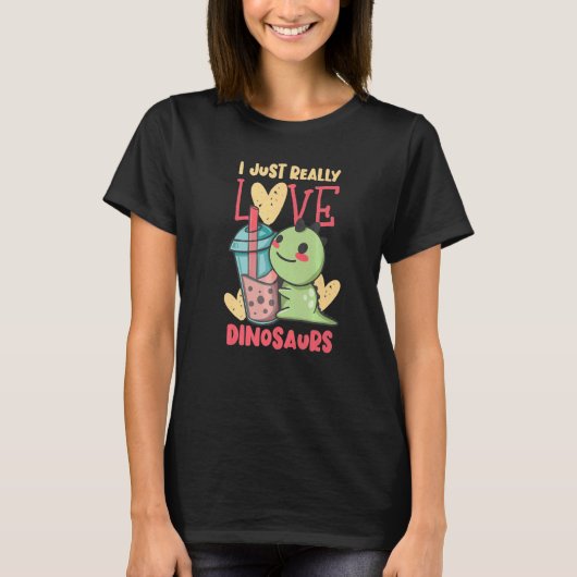 Ik hou gewoon van dinosauriërs t-shirt (Voorkant)