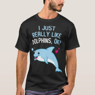 Ik hou gewoon van Dolphins Cute Dolphin Girl T-shirt