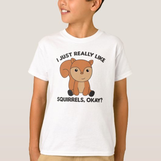 Ik hou gewoon van eekhoorntjes t-shirt (Voorkant)