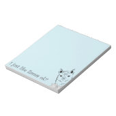 Ik hou gewoon van een blauw notebook van de lamas  notitieblok (Linkerzijde)