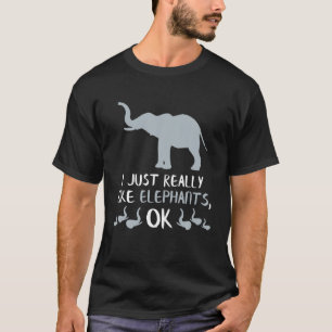 Ik hou gewoon van Elephants Gift Love Funny Eleph T-shirt