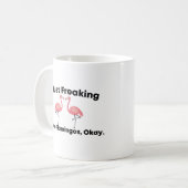 Ik hou gewoon van flamingo's koffiemok (Voorkant links)