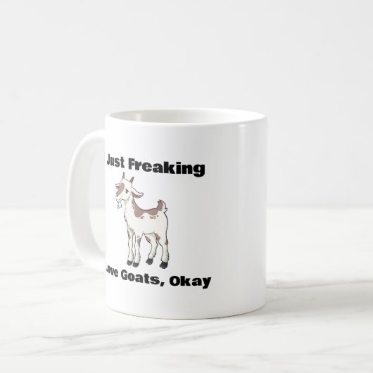 Ik hou gewoon van geiten, oké geitenkoffie Mok (Voorkant links)