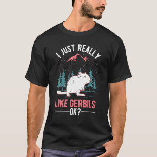 Ik hou gewoon van Gerbils Racing Rat Gerbil T-shirt