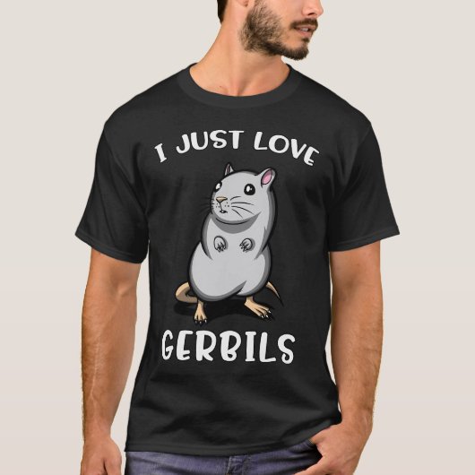 Ik hou gewoon van gerbils t-shirt (Voorkant)