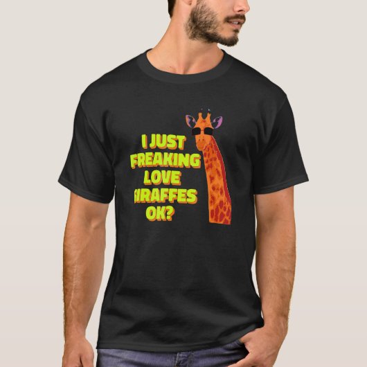 Ik hou gewoon van giraffes ok giraffe t-shirt (Voorkant)
