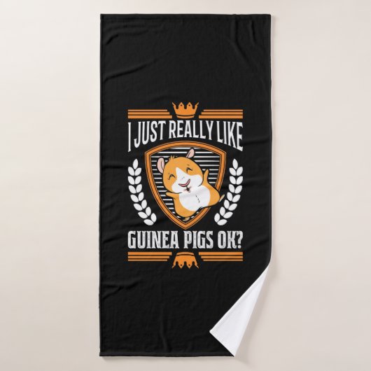 Ik hou gewoon van Guinee Pig Badhanddoek (Badhanddoek)