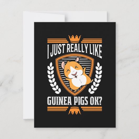 Ik hou gewoon van Guinee Pig Bedankkaart (Voorkant)
