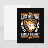 Ik hou gewoon van Guinee Pig Bedankkaart (Voorkant / Achterkant)