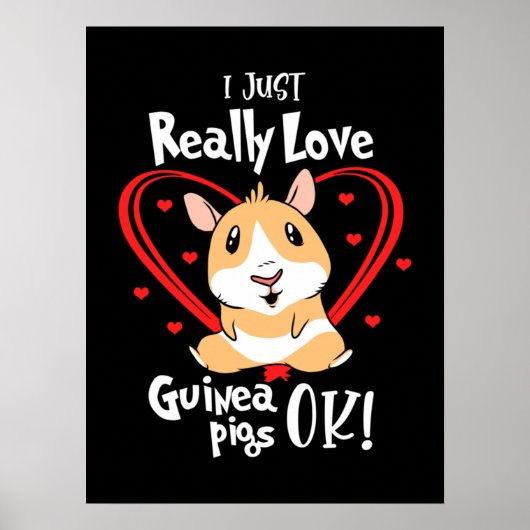 Ik hou gewoon van Guinee-varkens Poster (Voorkant)