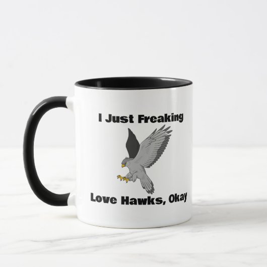 Ik hou gewoon van haviken, oké, Hawks Coffee Mok (Links)