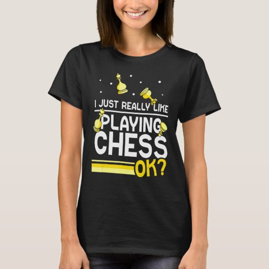 Ik hou gewoon van het spelen van de schaak-speler- t-shirt (Voorkant)