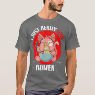 Ik hou gewoon van Japanse noedels Kawaii Anime Ca T-shirt