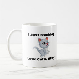 Ik hou gewoon van katten, oké, kat koffie Mok
