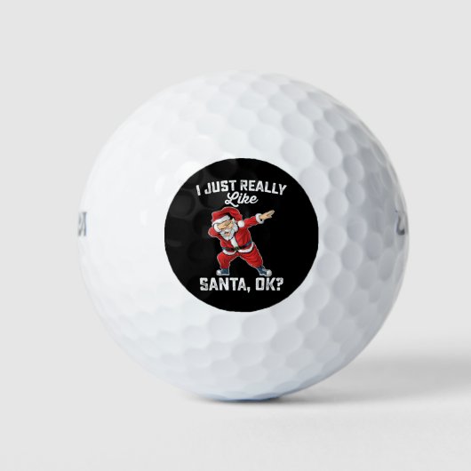 Ik hou gewoon van Kerstman OK Familie Kerstmis Golfballen (Voorkant)