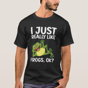 Ik hou gewoon van kikkers, kikkers, amfibieën t-shirt