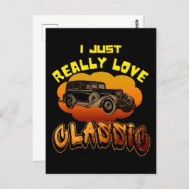 ik hou gewoon van klassieker briefkaart