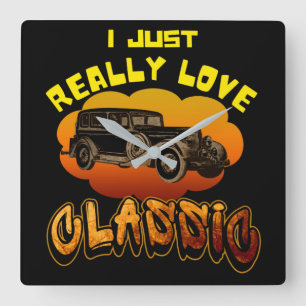 ik hou gewoon van klassieker vierkante klok