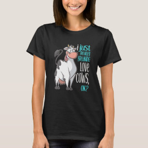 Ik hou gewoon van koeien Grappige koe Voor kinder T-shirt