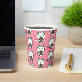 Ik hou gewoon van koffie OK Schattige Cat Papieren Bekers