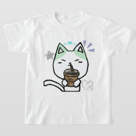 Ik hou gewoon van koffie OK Schattige Cat T-shirt