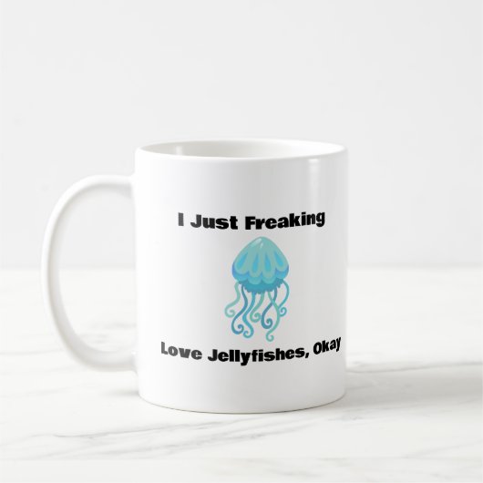 Ik hou gewoon van kwallen, oké koffie Mok (Links)